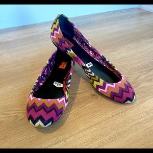 Missoni for Target Zig Zag Chevron Flats Slip Ons Ballet Slipper Shoes 9